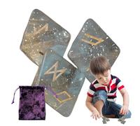 Dés polyédriques, dés runiques,Dés en résine à 8 Faces pour Jeu de Divination - Dés Portables avec Sac à Cordon, Jeu de dés polyédriques en résine, de Jeu de Divination