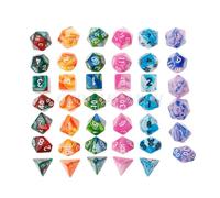 Dés Polyédriques En Acrylique, 7 Pièces/Ensemble, Pour Jeu De Société Trpg Pour Dungeons & Dragons, D4-D20, Livraison Directe