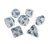 Dés polyédriques portables de petite taille en acrylique, jeu de rôle multi-faces pour joueur de table, facile à utiliser, ensemble de dés polyédriques accessoire de mode