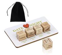 Dés pour couples - Date Night - Jeu de dés romantiques pour la Saint-Valentin - Sortir ensemble Dice - Jeu de jeux pour couple - Pour anniversaire, anniversaire - Avec sac noir