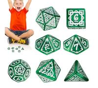 Dés pour Jeu - Set de 7 Dés pour Jeu de Rôle de Société,Jouet Complet avec Couleurs Vives, Décoration pour Activités De Groupe pour Le Dortoir, Le Camping, Le Voyage Et Le