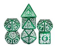 Dés pour jeux - 7 pièces en acrylique pour jeux de société comme accessoire - Jouet aux couleurs vives avec boîte de rangement magnétique pour débutants, amis et famille