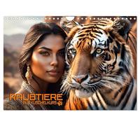 Des prédateurs sur la voie des câlins, Version française (Calendrier mural 2026 DIN A4 portrait), Calendrier CALVENDO mensuel