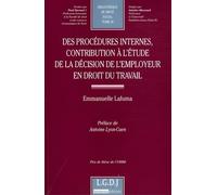 des procédures internes, contribution à l'étude de la décision de l'employeur en (46)