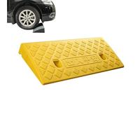 des rampes de Trottoir en Plastique légères Portables pour Le Fauteuil Roulant,Scooter,vélo, a Moto,Voiture,Camion,l'allée,Garage,Trottoir,Chargement avec Une Surface Non Glissante Jaune 50x27x7cm