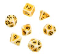 Dés Rétro Polyédriques en Acrylique pour Jeux de Rôle sur Table | Sept Pièces aux Couleurs Élégantes, Chiffres Clairs sur Chaque Face, Légers, Adaptés aux Garçon Fille et Joueurs de Jeux