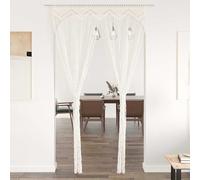 vidaXL Rideau en macramé 140x240 cm Coton Crème G