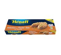 Des rillettes sans nitrite pour vos repas malins - HENAFF Poulet Rôti, format familial 3x72g - Lot de 3