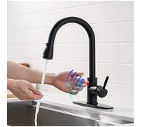 des robinets d'évier de la Cuisine, des robinets de Cuisine en Acier Inoxydable en Acier Inoxydable, Un mélangeur de Cuisine Intelligent Robinet Tactile, Noir (Couleur: Nero)