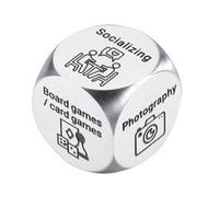 Dés romantiques : dés de date en acier inoxydable, amusants pour adultes, outil de choix de couples, de relations interactives, dispositif d'activités nocturnes