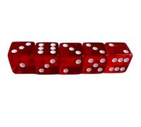 Dés Rouges 5 pièces 19mm dés carrés en Acrylique à 6 Faces Accessoire de Remplacement Portable pour Jeu de société, Jeux Hasard, Bar, boîte Nuit, Jouets et Jeux