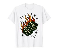 Dés roulants flamboyants | Vintage Americana | Tatouage Flash Art T-Shirt
