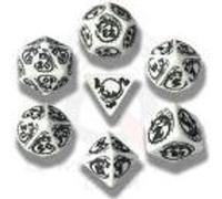 Dés - Set pour RPG - Dragons - Blanc & Noir Blanc G