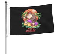 Des Singes Qui Ont Besoin De Vacances Drapeaux De Jardin Drôle Garden Flag Avec Œillets Bannière Pour Patio Intérieure Extérieure 90X150 Cm