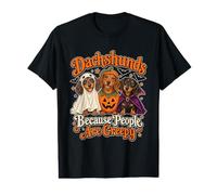 des teckels Parce Que Les Gens sont des Chiens d'halloween effrayants T-Shirt Graphique avec Valeur