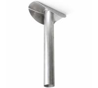 Des Temps Toits - Évacuation Pluviale Droite Aluminium Ø100mm - Naissance EP Horizontale Toit Plat - Soudure Robotisée Alu/Silicium - Conforme DTU 43.1 - Fabriqué en France