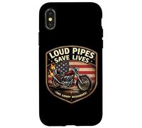 des tuyaux bruyants sauvent des Vies et ennuient Les voisins | Chopper Motorcycle USA Coque pour iPhone X/XS