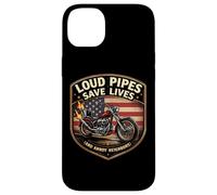 des tuyaux bruyants sauvent des Vies et ennuient Les voisins | Chopper Motorcycle USA Coque pour iPhone 14 Plus