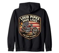des tuyaux bruyants sauvent des Vies et ennuient Les voisins | Chopper Motorcycle USA Sweat à Capuche