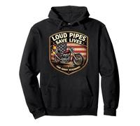 des tuyaux bruyants sauvent des Vies et ennuient Les voisins | Chopper Motorcycle USA Sweat à Capuche