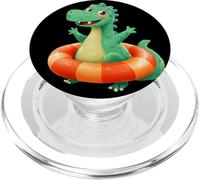 des Vacances Amusantes avec ce Dinosaure Cool dans l'anneau de Piscine PopSockets PopGrip pour MagSafe