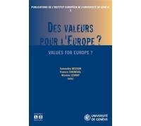 Des valeurs pour l'Europe ? Values for Europe ? - Collectif - Academia Eds - broché - Etude