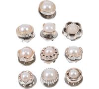 Des vêtements de toutes les couleurs avec des bout Sewing Replacement Pearl Buttons Round No-Seam Set White 1.2x1.2cm Pack of 8 Collar Pin(Whitex3pcs,1.2X1.2cmx3pcs)