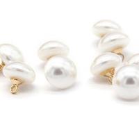 Des vêtements de toutes les couleurs avec des bout Sewing Resin Round Pearl Shank Buttons Metal 20 Pcs White 10mm(Onecolor)