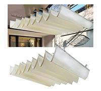 des voiles de Couverture Solaire, Voile d'ombrage Blanche, Plusieurs Tailles, taux d'ombrage de 95%, Protection UV Solaire, PEHD, Acier Inoxydable(2.2x5m)