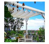 des voiles de Couverture Solaire, Voile d'ombrage for pergola, système de Rails ondulés, PEHD, 85% Anti-UV, Blanc cassé, Plusieurs Tailles(2.5x3m)