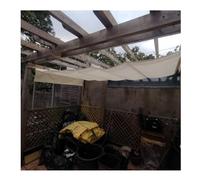 des voiles de Couverture Solaire, Voile d'ombrage rétractable à Vagues, système de poulie, pergola extérieure, Patio, Plusieurs Tailles, Multicolore(Off White,1.3x4m)