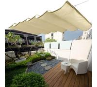 des voiles de Couverture Solaire, Voile d'ombrage rétractable Multicolore, Plusieurs Tailles, for terrasse, Jardin, extérieur(Off White,1.3x5m)