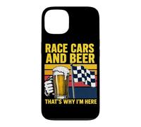 des Voitures de Course et de la bière, C'est Pourquoi Je suis Ici Funny Car Racing Coque pour iPhone 13