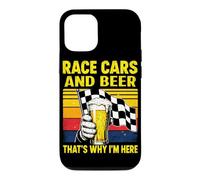 des Voitures de Course et de la bière, C'est Pourquoi Je suis Ici Funny Car Racing Coque pour iPhone 12/12 Pro
