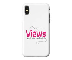 des Vues Amusantes de Jeu de Mots de randonnée Qui Valent la Peine de Perdre Votre Souffle Coque pour iPhone X/XS