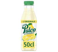 Désaltérez-vous au goût franc de citron avec PULCO Citronnade, boisson prête à boire sans édulcorant ni colorant, bouteille de 50cL - Lot de 4