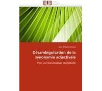 Désambiguïsation De La Synonymie Adjectivale