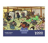 Désastre Lors de la cérémonie du thé du samouraï Puzzle en Bois Imperméable DIY Puzzles De 1000 Pièces pour Adultes Cadeaux Coloré Jeux De Stimulants