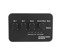 Desattot Mélangeur BluetoothIntégré Effets Noir | Mélangeur de karaoké portable avec réverbération multi-canal, entrée/sortie analogique et Bluetooth pour diffusion sans fil.