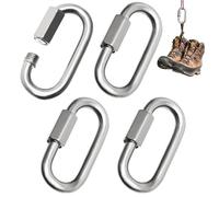 d'escalade - en Acier Inoxydable - Clip Robuste en Forme de D pour Escalade en Montagne, randonnée, Camping, Sac à Dos, Tente, Voyage, hamac pour sécuriser Les Animaux domestiques