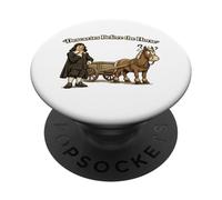 Descartes Philosophie Avant Le Cheval Jeu de Mots drôle PopSockets PopGrip Adhésif