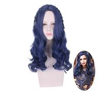 Descendants 2 Evie longue perruque ondulée Costume de Cosplay femmes résistant à la chaleur cheveux synthétiques Halloween fête jeu de rôle perruques