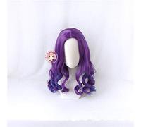 Descendants 3: Good to Be Bad Mal Cosplay perruque cheveux synthétiques haute température violet Biue perruques longues cheveux bouclés + capuchon de perruque gratuit 1442