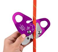 Descendeur de Corde - Dispositif D'Assurage Aluminium Auto-bloquant Col De Cygne | pour Arbre Rocher Montagne Alpinisme Évacuation Incendie Travail en Hauteur Sécurité,pour Rappel en Escalade Travail