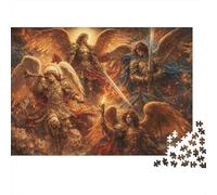 Descente des Quatre Anges Puzzle 1000 Pièces Adultes Et Enfants,Casse-tête,Anti-Stress,Déco Murale, Premium,Carton,Dès 14 Ans,Jeu Éducatif,Défi,Détente 70x50cm