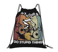 Descente Ne me suis pas, je fais des bêtises Sacs à dos décontractés et portables avec cordon de serrage Chaussures Sac Sacs à livres Pour hommes Femmes Étudiants