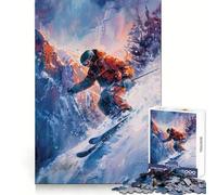 Descente palpitante Puzzle de 1000 pièces pour Adolescents Jeu Intelligent et Relaxant Assemblage du Motif Liste de souhaits du Père Noël 38x52cm