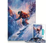 Descente palpitante Puzzle de 1000 pièces pour Adolescents Jeu Intelligent et Relaxant Assemblage du Motif Liste de souhaits du Père Noël 38x52cm