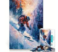 Descente palpitante Puzzle de 1000 pièces pour Adolescents Jeu Intelligent et Relaxant Assemblage du Motif Liste de souhaits du Père Noël 38x52cm
