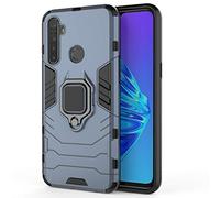 DESCHE pour Coque Realme 5 / Realme 5i / Realme 6i / Realme C3 avec Anneau Coque + Verre trempé, Coque Housse Realme 5 / 5i / 6i / C3 Compatible avec Support de Voiture magnétique - Marine